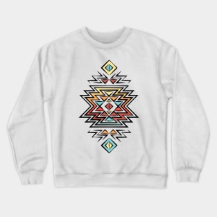 Vintage pattern shirt red yellow teal Crewneck Sweatshirt